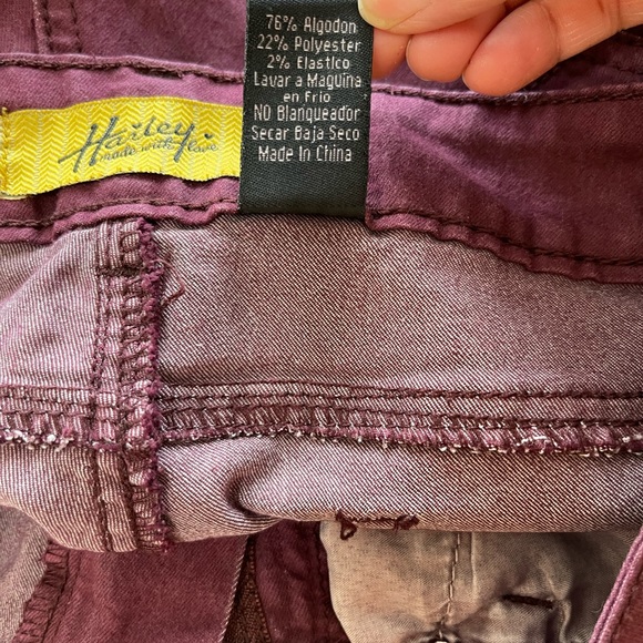 Hailey Junior Jeans Color Purple Size 7 - Picture 4 of 10